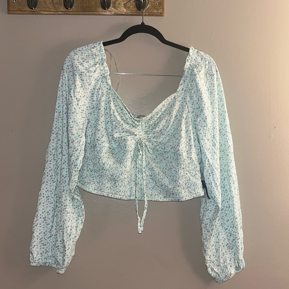 ARIZONA JEAN CO JADE HAZE FLORAL JUNIORS XL TOP